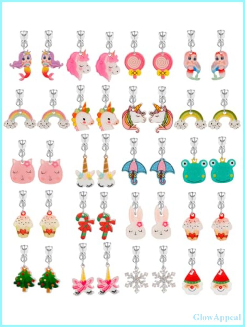 20 Pairs Clip On Earrings Hypoallergenic Non-Pierced Dress-Up Jewelry Set